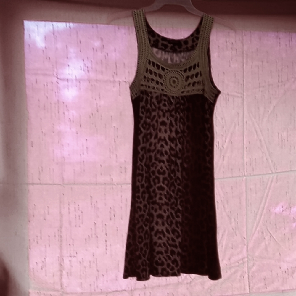 Sleeveless Cheetah Print Dress